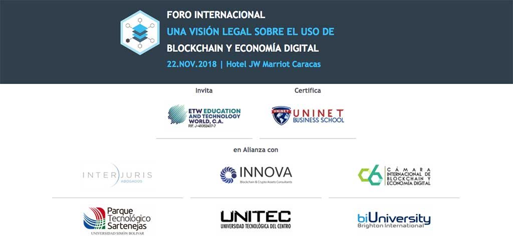You are currently viewing Asistiremos al Foro Internacional una visión legal sobre el uso de Blockchain y Economía digital
